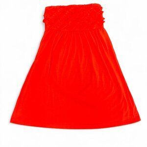 3/$15 Y2K cute Orange strapless blouse with elastic waistband ocean pacific 00s